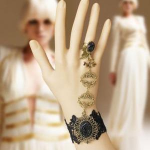 Handmade Fashion Black Lace Butterfly Ring Indian..
