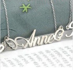 Handmade Customized 925 Pure Silver Name Necklace Letter Necklace Birthday Gift